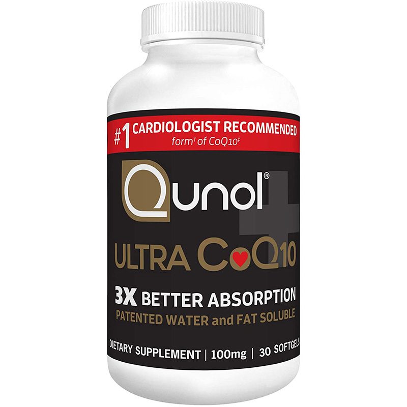 Qunol Ultra CoQ10 100mg, 3x Better Absorption, Patented Water and Fat Soluble Natural Supplement Form of Coenzyme Q10, Antioxidant for Heart Health, 30 Count Softgels