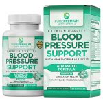 Premium Blood Pressure Support Supplement by PurePremium with Hawthorn & Hibiscus - Natural Anti-Hypertension for Cardiovascular & Circulatory Health - Vitamins & Herbs Promote Heart Health - 90 Caps