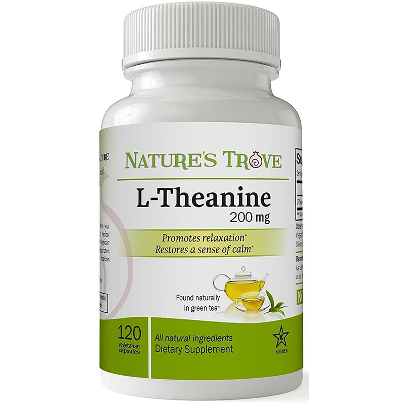 L-Theanine 200mg by Nature's Trove - 120 Vegetarian Capsules