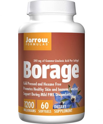 Jarrow Formulas Borage GLA, Supports Beauty and Women's Health, 1200 mg, 60 Softgels