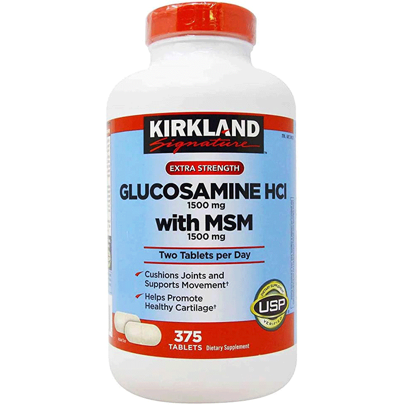 Kirkland Signature Extra Strength Glucosamine HCI 1500mg, With MSM 1500