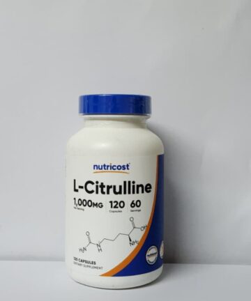 L-Citrulline 500mg, 120 Capsules -1000mg Per Serving (60 Servings)